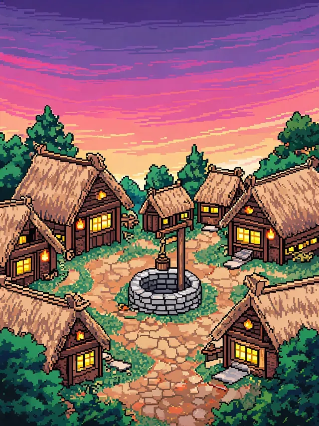 Imagen generada con IA en Telegram a partir del prompt: Escena de videojuego en pixel art